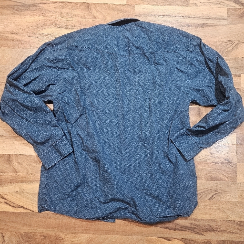 Panhandle Slim Blue Snap Front Western Shirt L - Picture 8 of 8